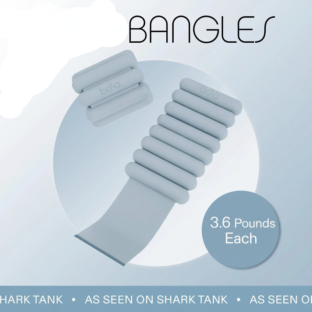 Bangles Wrist & Ankle Weights for Women & Men (Sea) - 3 Pound Silicone Bracelet Set