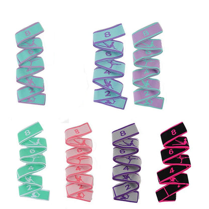 Yoga Stretching Belt Dance Stretching Band Elastic Yoga Resistance Bands Home Pilates Exercise Pull Strap Belt Fitness Sport