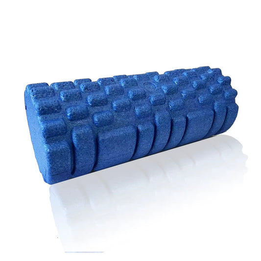 Solid Color Foam Roller with Grooves Massage Point Yoga Roller Pilates Massage Roller Fitness Gym Exercise Relaxing Muscle 33Cm