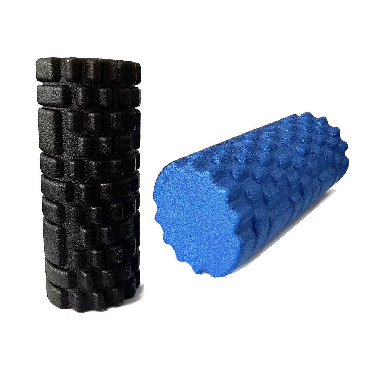Solid Color Foam Roller with Grooves Massage Point Yoga Roller Pilates Massage Roller Fitness Gym Exercise Relaxing Muscle 33Cm