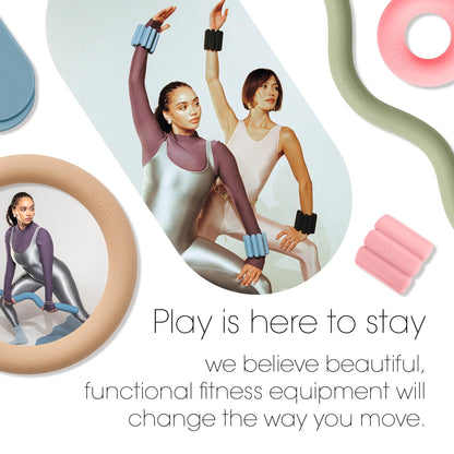 Bangles Wrist & Ankle Weights for Women & Men (Sea) - 3 Pound Silicone Bracelet Set